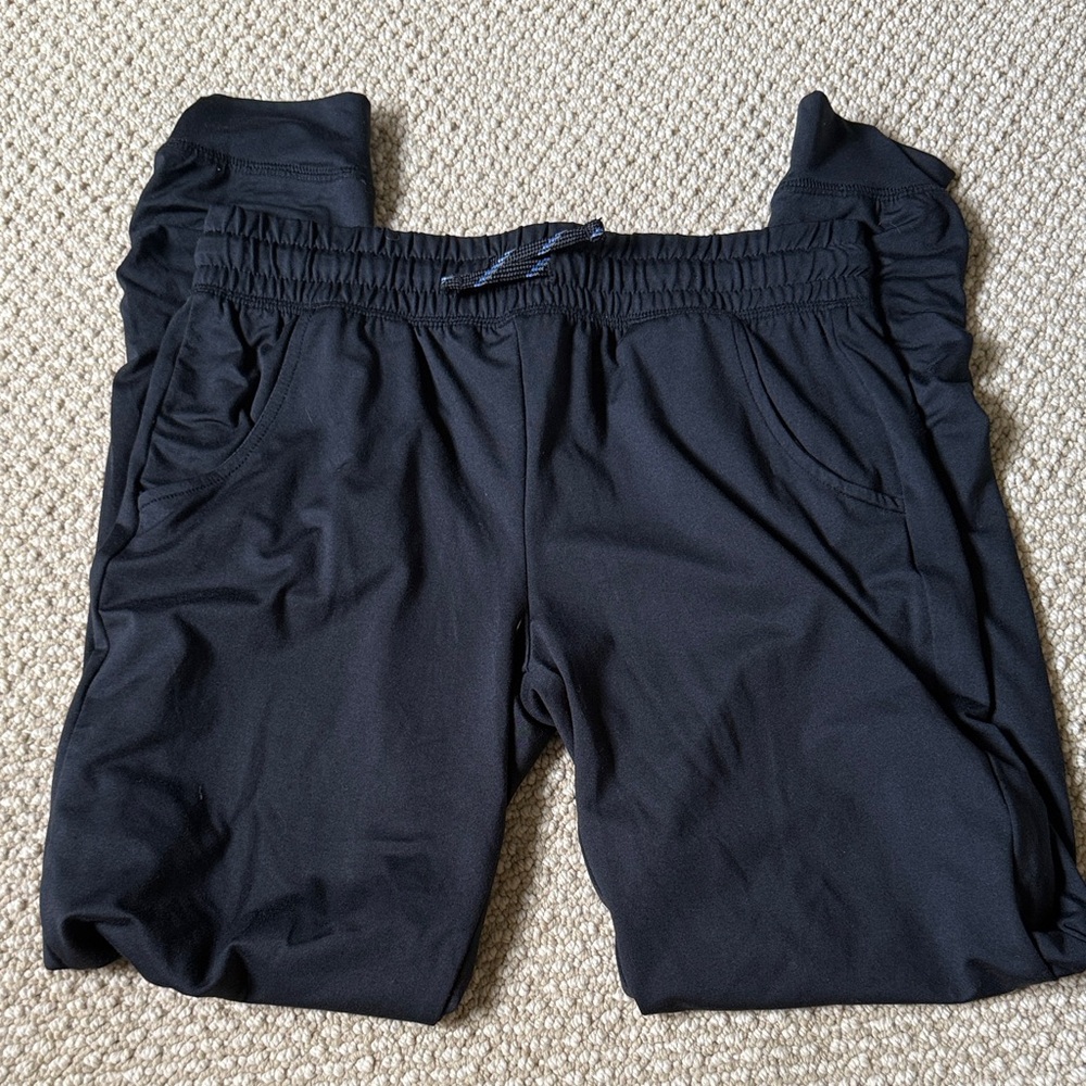 Black Kids Jogger Pants Runway Cinched Bottom Size XL
